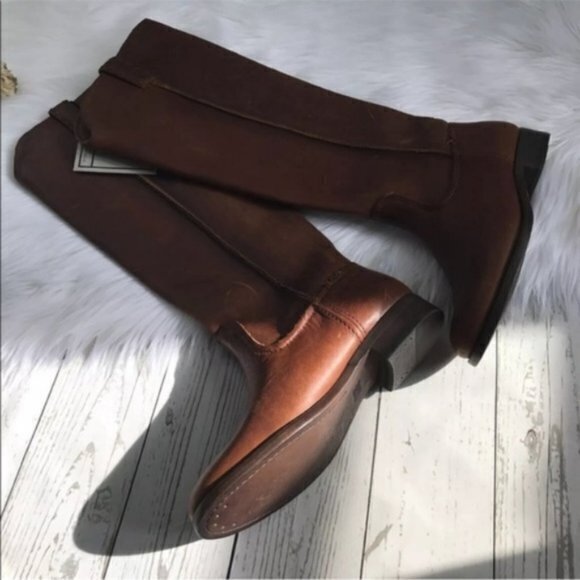 -NEW Frye Cara Roper Tall Riding Boot ‎ (Cognac) 6M - Picture 3 of 6